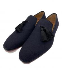 Christian Louboutin（クリスチャン・ルブタン）の古着「タッセルローファー」｜ネイビー