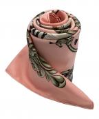 HERMESエルメス）の古着「シルクスカーフ カレ90 LES CHEVAUX DES MOGHOLS/ムガル王朝の馬」｜ピンク