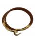 HERMES (エルメス) チョーカーブレスレット (レザー)ジャンボ ブラウン×ゴールド ブラウン×ゴールド：13000円