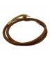 中古・古着 HERMES (エルメス) チョーカーブレスレット (レザー)ジャンボ ブラウン×ゴールド ブラウン×ゴールド：13000円