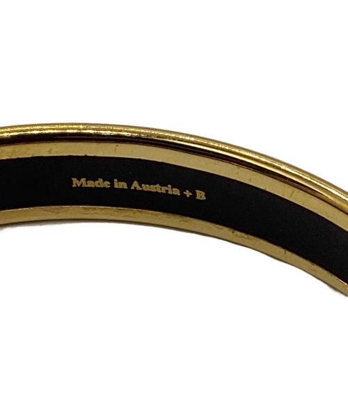 HERMES（エルメス）HERMES (エルメス) バングル エマイユPM 七宝焼 ネイビー×ゴールド ネイビー×ゴールドの古着・服飾アイテム