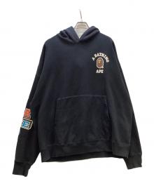 A BATHING APE（ア ベイシング エイプ）の古着「プルオーバーパーカー」｜ブラック