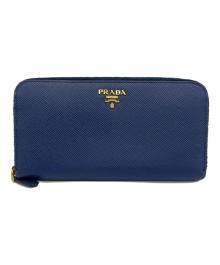 PRADA（プラダ）の古着「長財布 サフィアーノ」｜ブルー