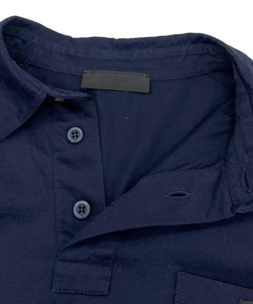 PRADA（プラダ）PRADA (プラダ) 半袖ポロシャツ ネイビー サイズ:Mの古着・服飾アイテム