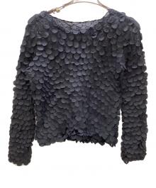 ISSEY MIYAKE（イッセイミヤケ）の古着「長袖 ポップコーン変形カットソー」｜ブラック