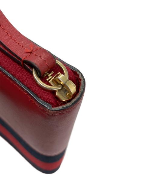 GUCCI（グッチ）GUCCI (グッチ) ラウンドファスナー財布 レッドの古着・服飾アイテム