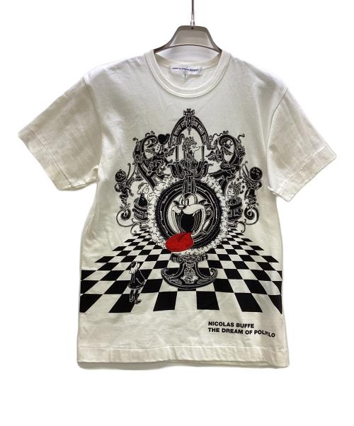 COMME des GARCONS SHIRT（コムデギャルソンシャツ）COMME des GARCONS SHIRT (コムデギャルソンシャツ) NICOLAS BUFFE (ニコラ ビュフ) 14SS　半袖カットソー ホワイト サイズ:Sの古着・服飾アイテム