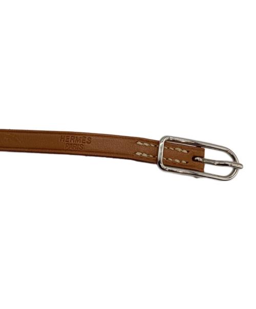 HERMES（エルメス）HERMES (エルメス) レザーブレスレット ブラウンの古着・服飾アイテム
