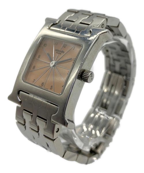 HERMES（エルメス）HERMES (エルメス) 腕時計 Hウォッチ SSブレスレット ベージュの古着・服飾アイテム