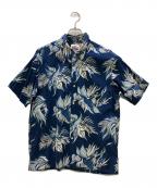 Duke Kahanamokuデュークカハナモク）の古着「アロハシャツ INDIGO SACRED GARDEN」｜ネイビー