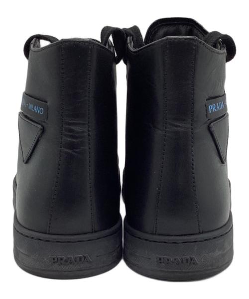 PRADA（プラダ）PRADA (プラダ) ハイカットスニーカー ブラック サイズ:７1/2の古着・服飾アイテム