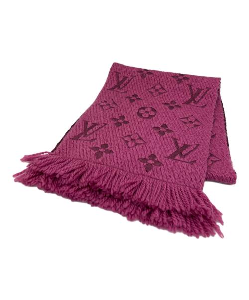 LOUIS VUITTON（ルイ ヴィトン）LOUIS VUITTON (ルイ ヴィトン) マフラー エシャルプ・ロゴマニア ピンクの古着・服飾アイテム