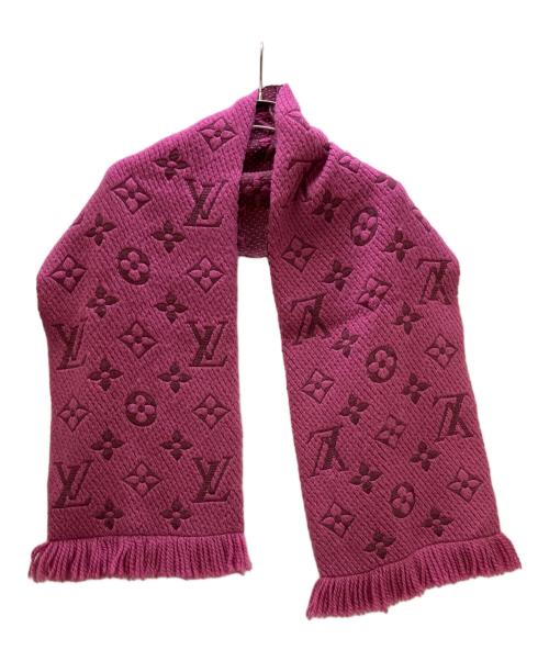 LOUIS VUITTON（ルイ ヴィトン）LOUIS VUITTON (ルイ ヴィトン) マフラー エシャルプ・ロゴマニア ピンクの古着・服飾アイテム