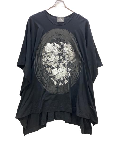 Vivienne Westwood man（ヴィヴィアン ウェストウッド マン）Vivienne Westwood man (ヴィヴィアン ウェストウッド マン) 半袖カットソー CRACKED FLORAL FRAME エレファンントTシャツ ブラック サイズ:Freeの古着・服飾アイテム