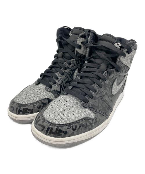 NIKE（ナイキ）NIKE (ナイキ) ハイカットスニーカー AIR JORDAN1 HIGH OG Rebellionaire グレー サイズ:28の古着・服飾アイテム