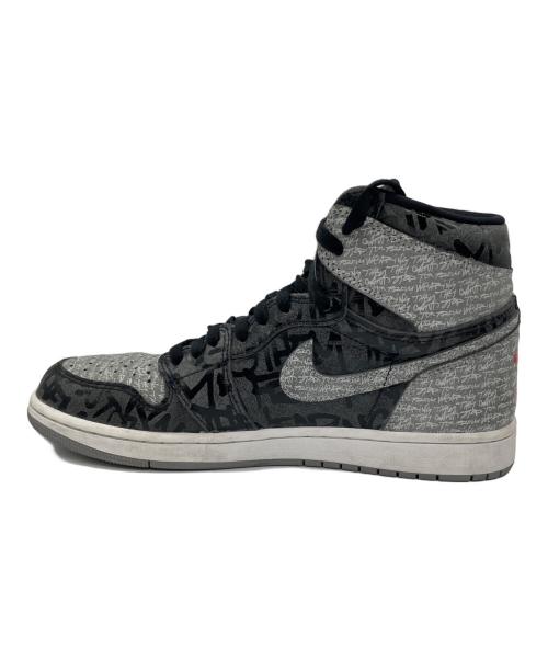 NIKE（ナイキ）NIKE (ナイキ) ハイカットスニーカー AIR JORDAN1 HIGH OG Rebellionaire グレー サイズ:28の古着・服飾アイテム