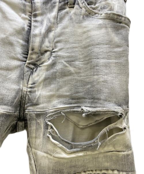 JULIUS（ユリウス）JULIUS (ユリウス) クラッシュジーンズ グレー サイズ:1の古着・服飾アイテム