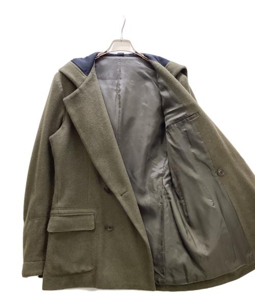 GROUND Y（グラウンドワイ）GROUND Y (グラウンドワイ) ウールフードダブルジャケット カーキ サイズ:3の古着・服飾アイテム