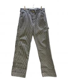 SUGAR CANE（シュガーケーン）の古着「11oz ヒッコリーストライプ ワークパンツ」｜ネイビー×ホワイト