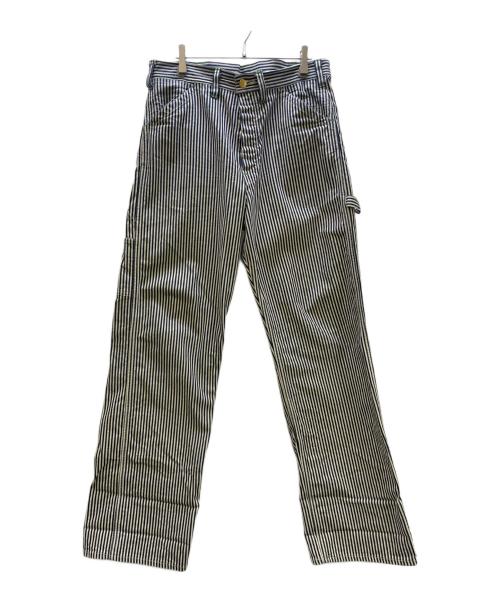 SUGAR CANE（シュガーケーン）SUGAR CANE (シュガーケーン) 11oz ヒッコリーストライプ ワークパンツ ネイビー×ホワイト サイズ:32の古着・服飾アイテム