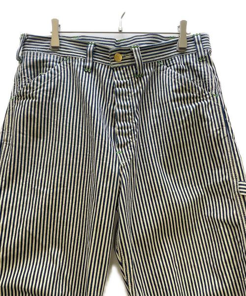 SUGAR CANE（シュガーケーン）SUGAR CANE (シュガーケーン) 11oz ヒッコリーストライプ ワークパンツ ネイビー×ホワイト サイズ:32の古着・服飾アイテム