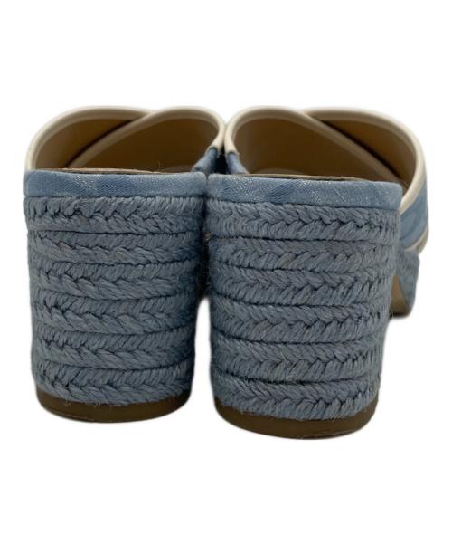 COACH（コーチ）COACH (コーチ) エスパドリーユ サンダル ブルー サイズ:US5の古着・服飾アイテム