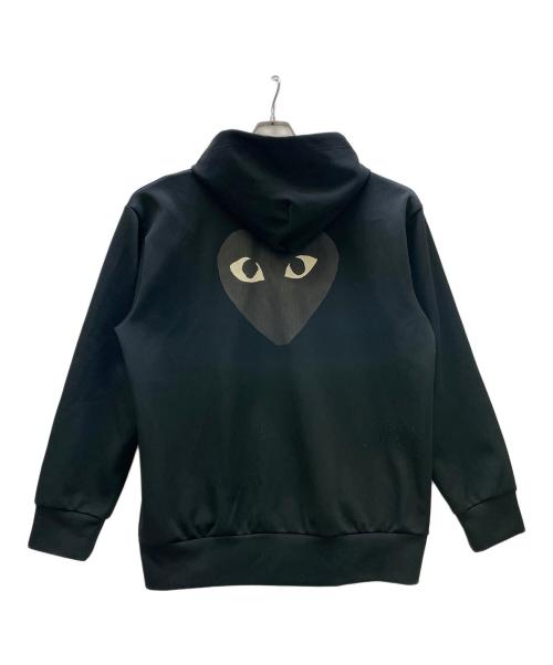 PLAY COMME des GARCONS（プレイコムデギャルソン）PLAY COMME des GARCONS (プレイコムデギャルソン) Hooded Sweatshirt with Big Hearts ブラック サイズ:XXLの古着・服飾アイテム
