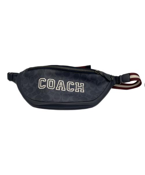COACH（コーチ）COACH (コーチ) ボディバッグ 総柄 ネイビーの古着・服飾アイテム