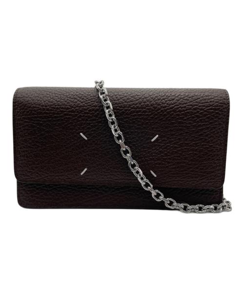 Maison Margiela（メゾンマルジェラ）Maison Margiela (メゾンマルジェラ) グレインレザー チェーン ロングウォレット ブラウンの古着・服飾アイテム