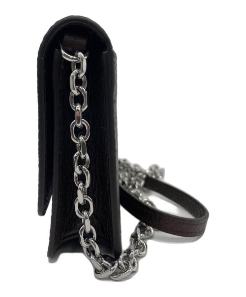 Maison Margiela（メゾンマルジェラ）Maison Margiela (メゾンマルジェラ) グレインレザー チェーン ロングウォレット ブラウンの古着・服飾アイテム