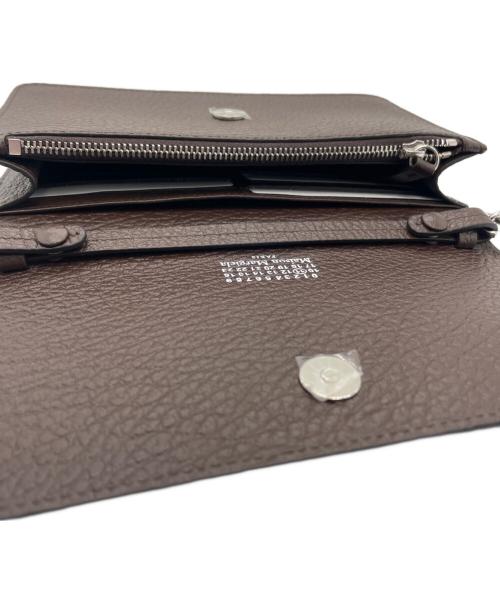 Maison Margiela（メゾンマルジェラ）Maison Margiela (メゾンマルジェラ) グレインレザー チェーン ロングウォレット ブラウンの古着・服飾アイテム