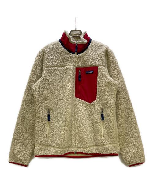 Patagonia（パタゴニア）Patagonia (パタゴニア) フリースジャケット ベージュ×レッド サイズ:Mの古着・服飾アイテム