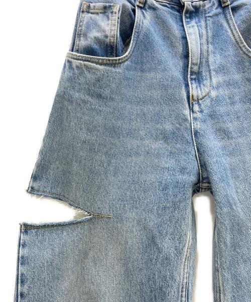 Maison Margiela（メゾンマルジェラ）Maison Margiela (メゾンマルジェラ) SLASH DETAIL DENIM PANTS インディゴ サイズ:38の古着・服飾アイテム
