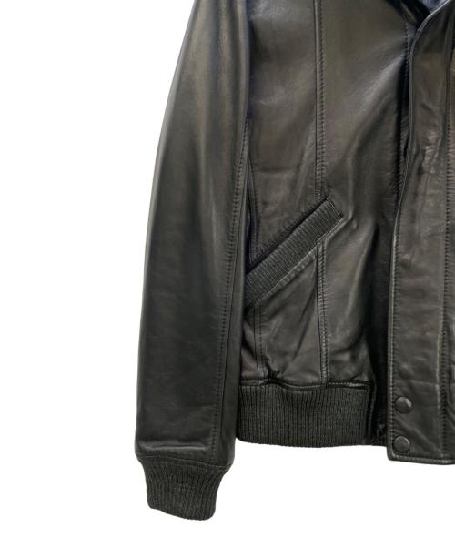 DOLCE & GABBANA（ドルチェ＆ガッバーナ）DOLCE & GABBANA (ドルチェ＆ガッバーナ) レザージャケット ブラック サイズ:50の古着・服飾アイテム
