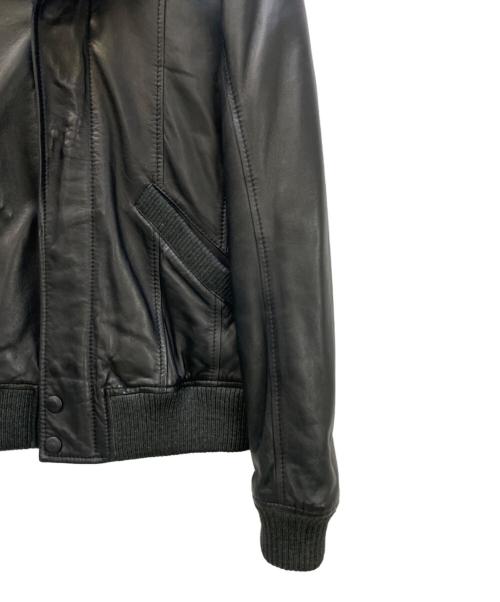 DOLCE & GABBANA（ドルチェ＆ガッバーナ）DOLCE & GABBANA (ドルチェ＆ガッバーナ) レザージャケット ブラック サイズ:50の古着・服飾アイテム