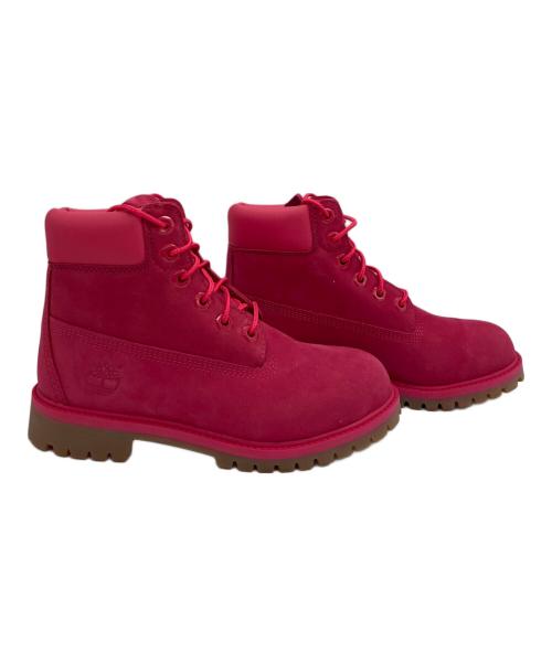 Timberland（ティンバーランド）Timberland (ティンバーランド) ショートブーツ ６インチプレミアムウォータープルーフブーツ ショッキングピンク サイズ:22.5の古着・服飾アイテム