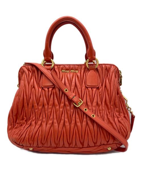 MIU MIU（ミュウミュウ）MIU MIU (ミュウミュウ) 2WAYバッグ マテラッセ オレンジの古着・服飾アイテム