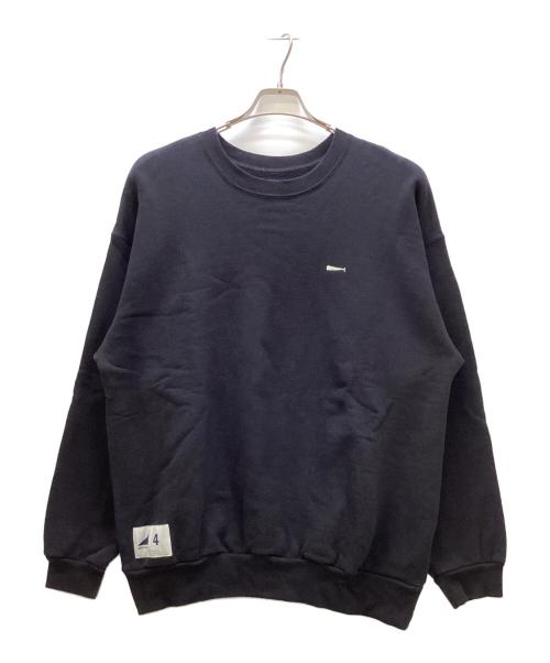 DESCENDANT（ディセンダント）DESCENDANT (ディセンダント) 刺繍 ロゴ クルーネック トレーナー ブラック サイズ:4の古着・服飾アイテム