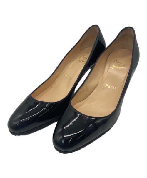Christian Louboutin（クリスチャン・ルブタン）Christian Louboutin (クリスチャン・ルブタン) エナメルパンプス ブラック×レッド サイズ:36の古着・服飾アイテム