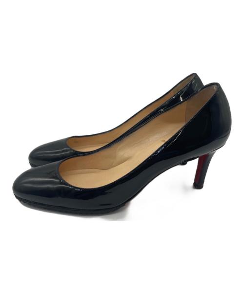Christian Louboutin（クリスチャン・ルブタン）Christian Louboutin (クリスチャン・ルブタン) エナメルパンプス ブラック×レッド サイズ:36の古着・服飾アイテム