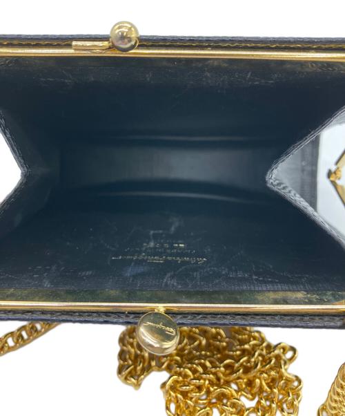 Salvatore Ferragamo（サルヴァトーレ フェラガモ）Salvatore Ferragamo (サルヴァトーレ フェラガモ) チェーンショルダーバッグ ヴァラリボン ブラックの古着・服飾アイテム