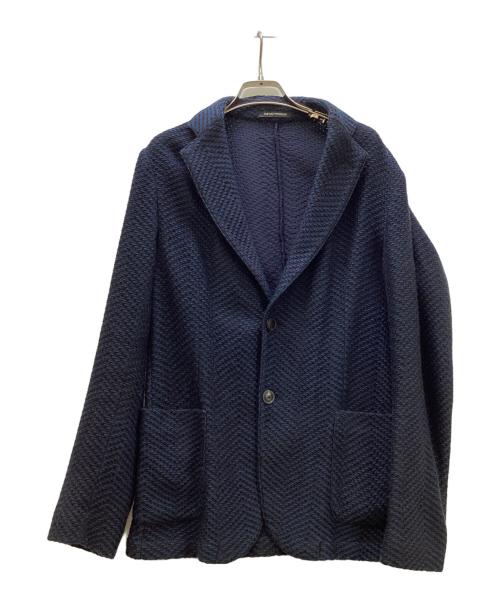 EMPORIO ARMANI（エンポリオアルマーニ）EMPORIO ARMANI (エンポリオアルマーニ) テーラードジャケット ブルー サイズ:52の古着・服飾アイテム