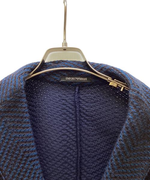 EMPORIO ARMANI（エンポリオアルマーニ）EMPORIO ARMANI (エンポリオアルマーニ) テーラードジャケット ブルー サイズ:52の古着・服飾アイテム