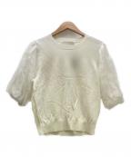 NOLLEY'S sophiノーリーズソフィー）の古着「半袖ブラウス」｜ホワイト