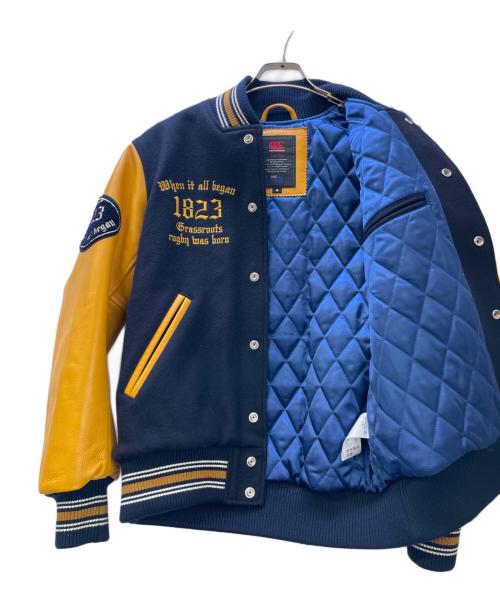 Canterbury（カンタベリー）CANTERBURY (カンタベリー) スタジャン ネイビー×ブラウン サイズ:Sの古着・服飾アイテム