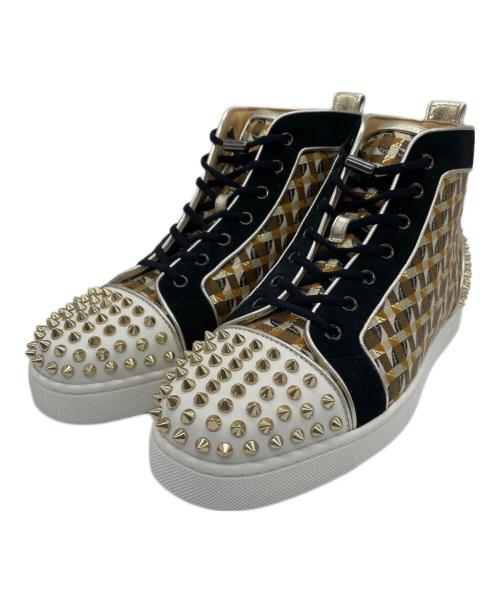 Christian Louboutin（クリスチャン・ルブタン）Christian Louboutin (クリスチャン・ルブタン) ハイカットスニーカー ゴールド サイズ:41の古着・服飾アイテム