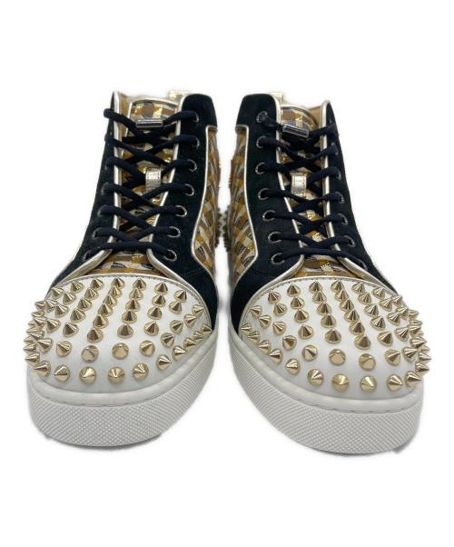 Christian Louboutin（クリスチャン・ルブタン）Christian Louboutin (クリスチャン・ルブタン) ハイカットスニーカー ゴールド サイズ:41の古着・服飾アイテム