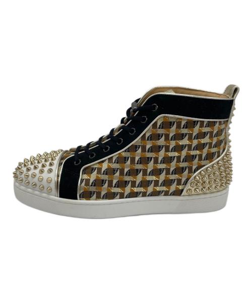 Christian Louboutin（クリスチャン・ルブタン）Christian Louboutin (クリスチャン・ルブタン) ハイカットスニーカー ゴールド サイズ:41の古着・服飾アイテム