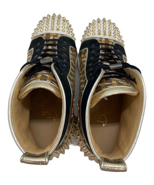 Christian Louboutin（クリスチャン・ルブタン）Christian Louboutin (クリスチャン・ルブタン) ハイカットスニーカー ゴールド サイズ:41の古着・服飾アイテム