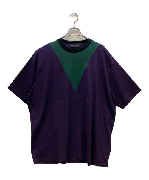 PRADA（プラダ）PRADA (プラダ) 半袖カットソー パープル×グリーン サイズ:Mの古着・服飾アイテム